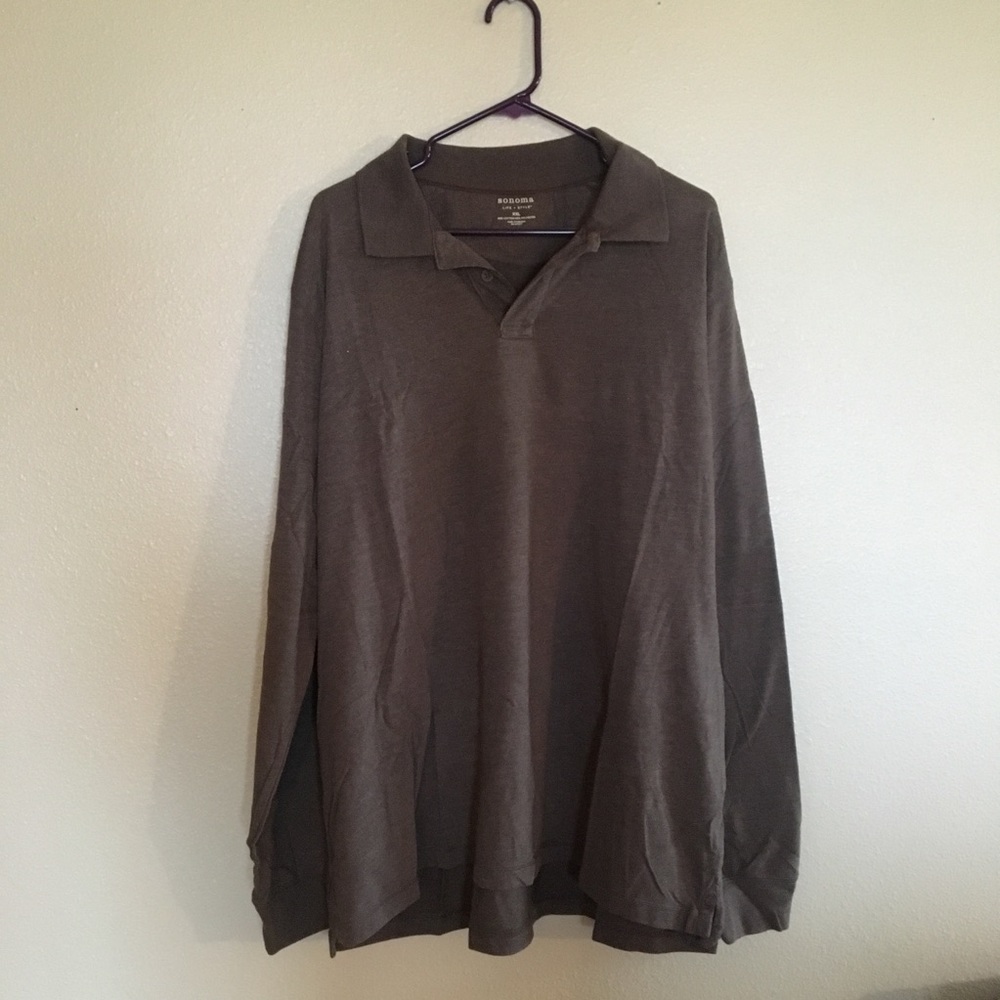 Sonoma Long Sleeve Brown Shirt